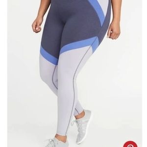 Old Navy Active High-Rise Color-Block Elevate Plus Size Leggings Go DrySize 4X